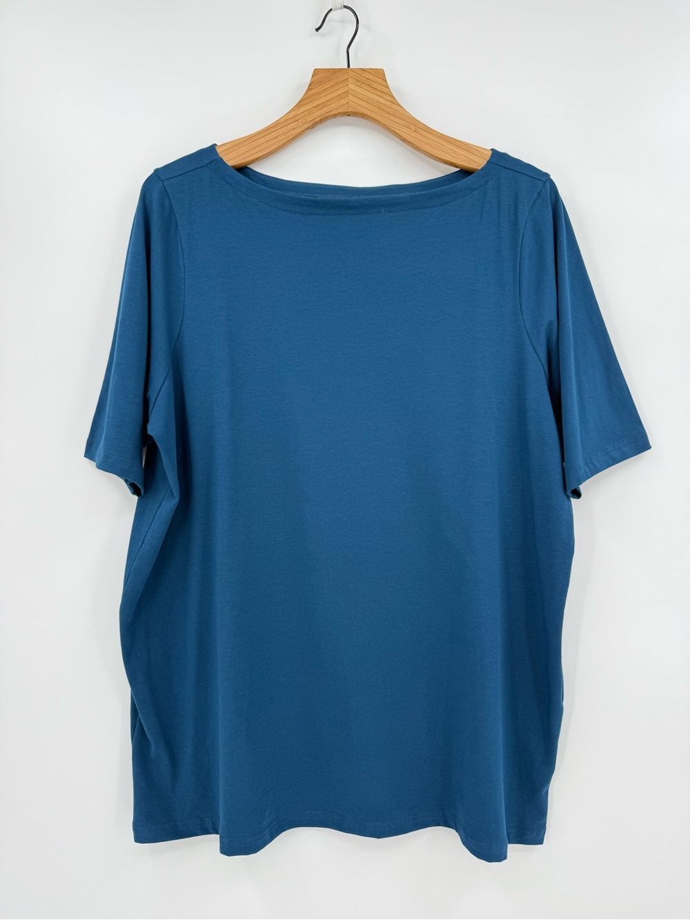 Universal Standard Bella Boatneck Tee in Deep Teal Size L, 22-24